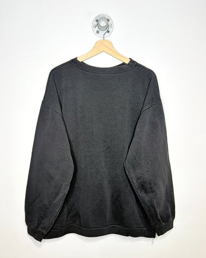 Vintage 90s Hard Rock Cafe London Faded Black Crewneck Sweatshirt