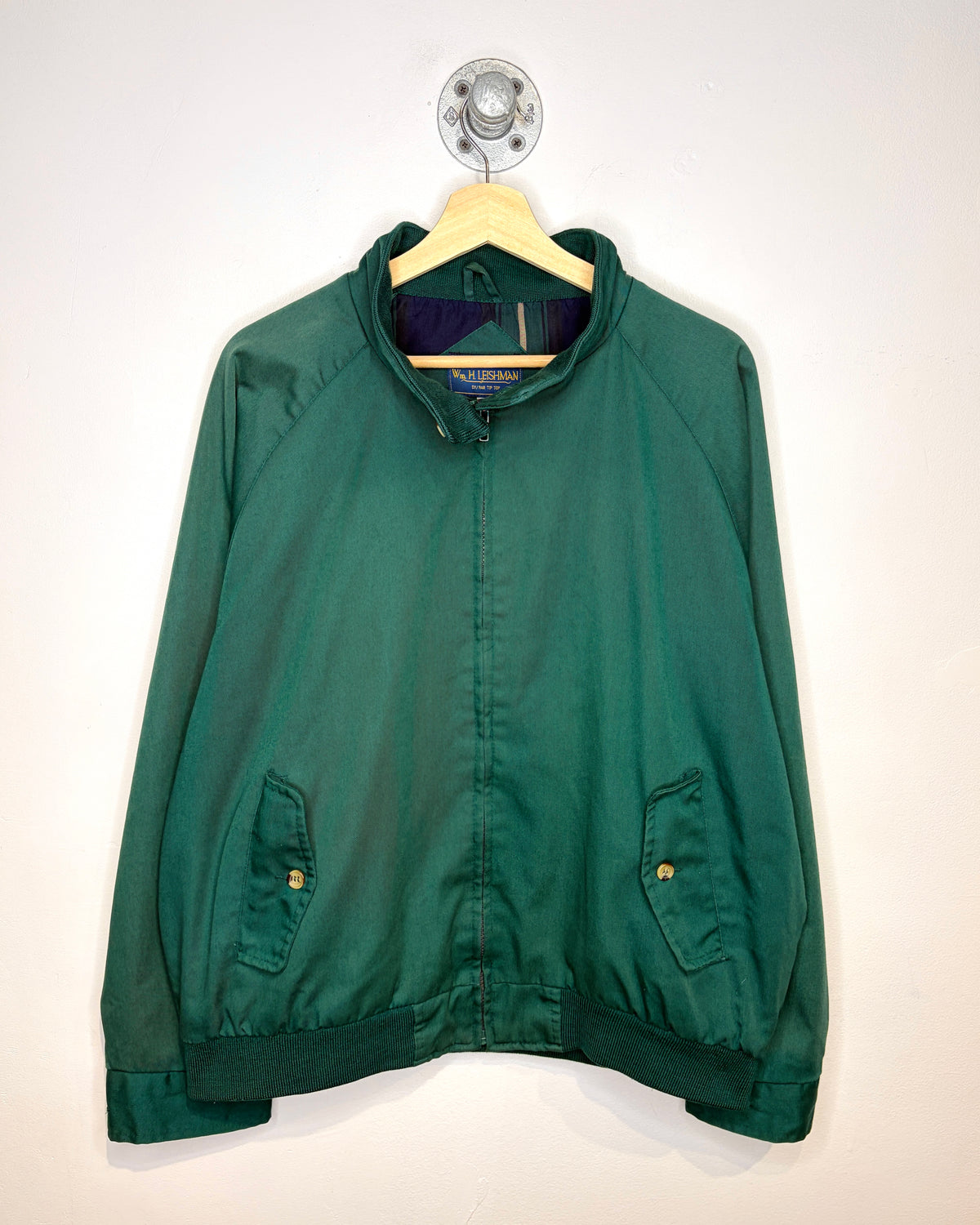 Vintage 80s Par Tip Top Emerald Green Harrington Jacket