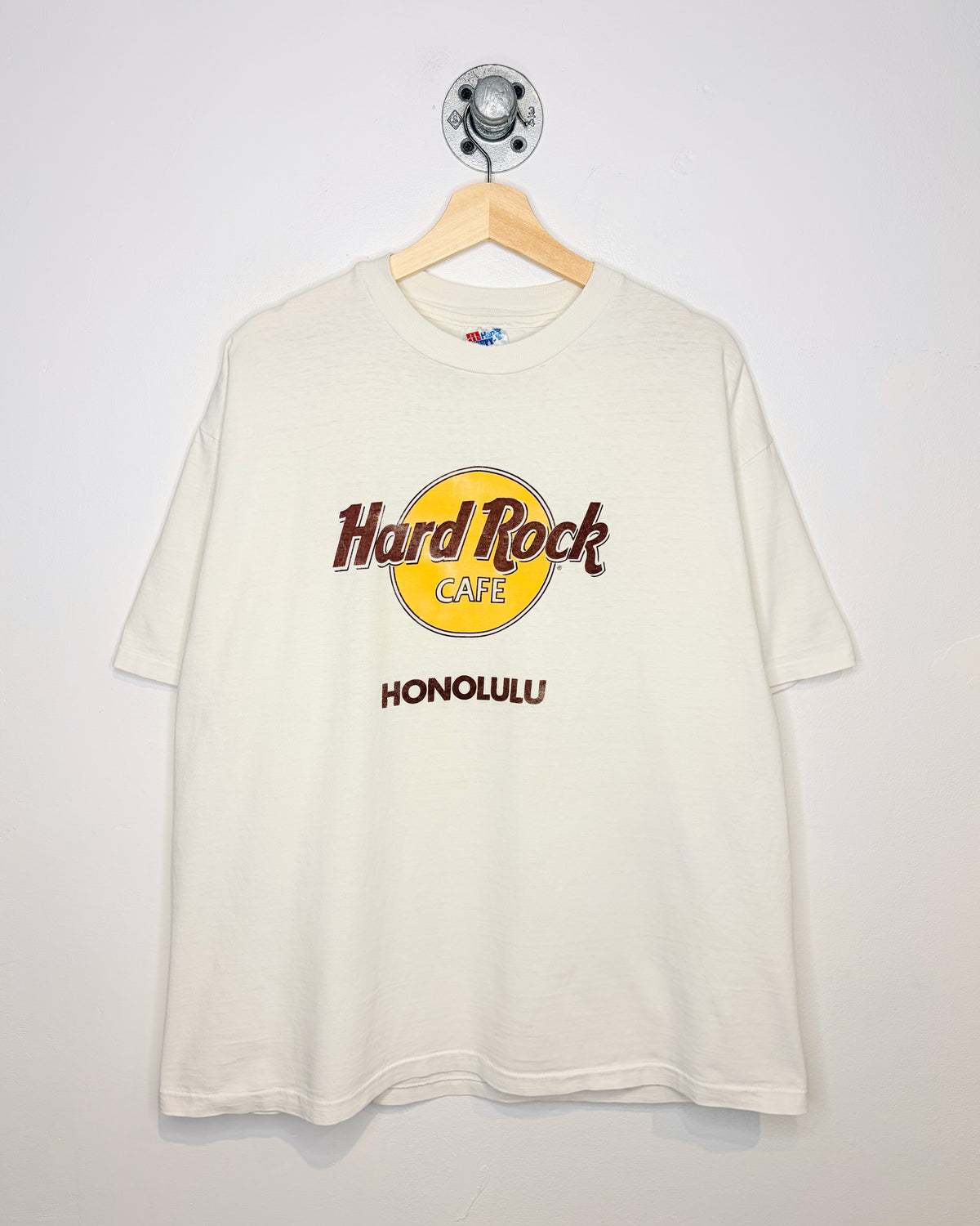 Vintage 90s Hard Rock Cafe Honolulu White Tee Shirt