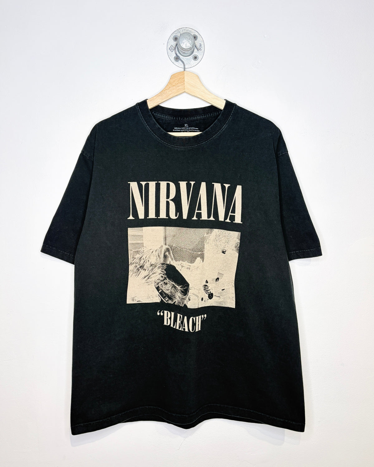 Nirvana Bleach Heavyweight Black Bootleg Tee Shirt