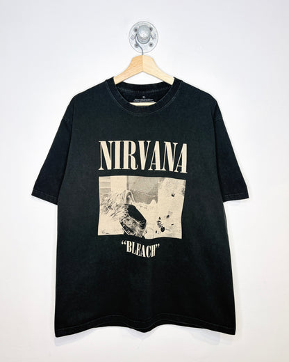Nirvana Bleach Heavyweight Black Bootleg Tee Shirt