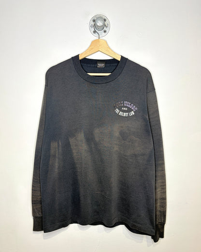 Vintage 90s The Screaming Chicken Heavily Faded Black Longsleeve Shirt